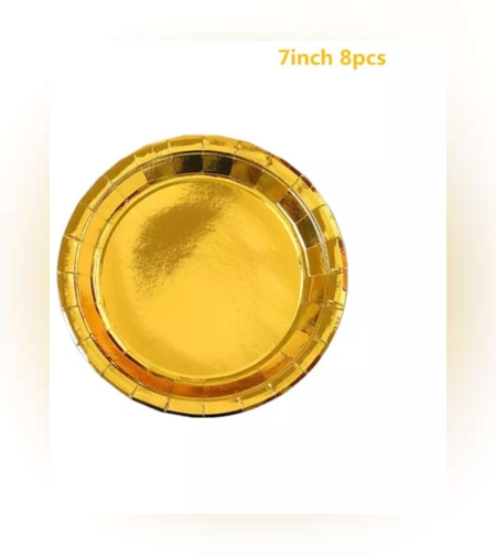 מבריקים זהב - צלחת 7' - 10 יח