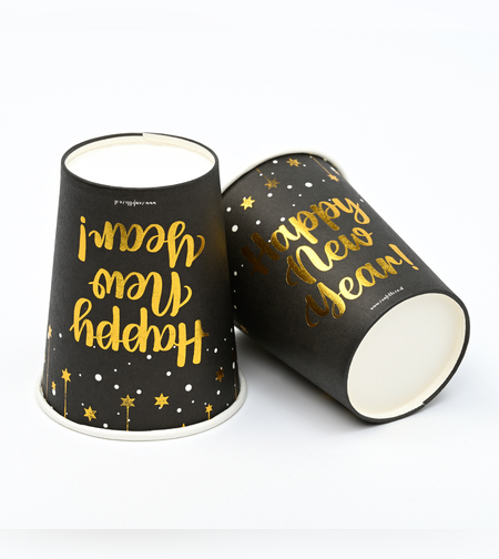 כוסות סט שנה חדשה מבריק 8 יח'