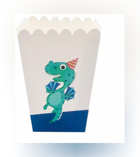 דינוזאורים בייבי - כוסות פופקורן / 8 יח