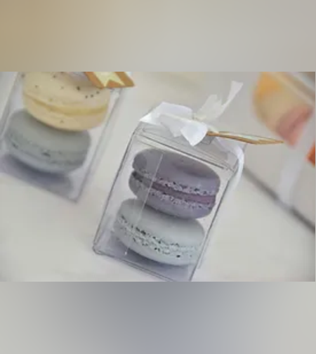 אריזה ל-2 יח' מקרון שקופה 5.5-4.5-4.5