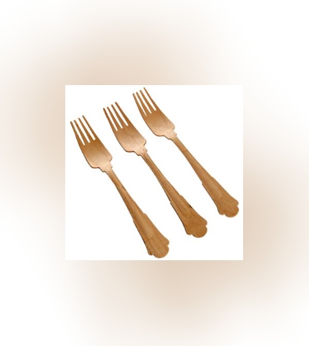 מזלגות מעץ לבנה (25 יח')