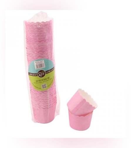 חב' 40 עטרות קרטון לאפיה 6/4.6 ס'מ - ורוד