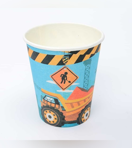 כוסות נייר ארוז 8 יח' סט טרקטור חדש