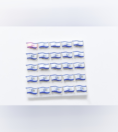 סיכה דגל ישראל מלבנית קלאסית אור