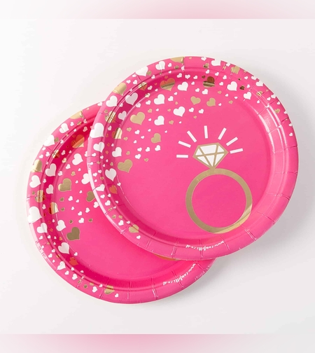 צלחות ארוז 10 יח' סט רווקות טבעת בינוני