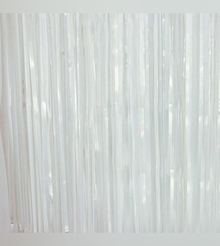 ווילון כניסה לחדר פרנזים 200*100 לבן מטאלי