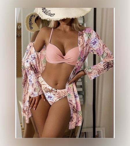 סט 3 חלקים בגד ים דגם 101