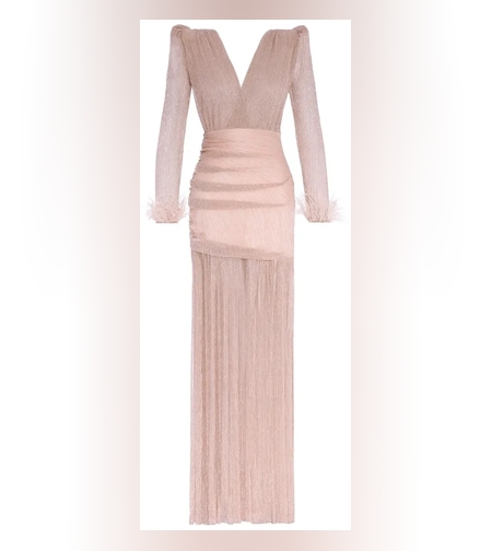 שמלת ערב ארוכה מקסי ניוד אחרונה מידה 40