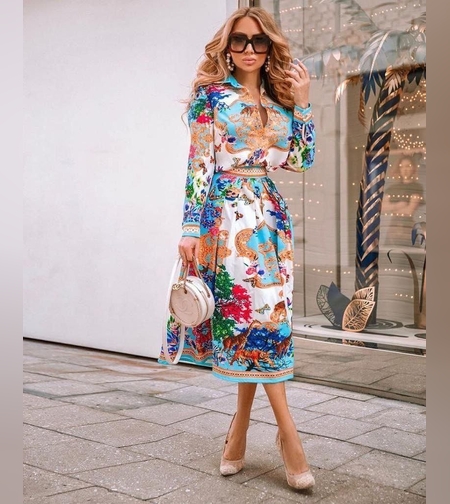 דגם leora  סט מושלם של חולצה וחצאית