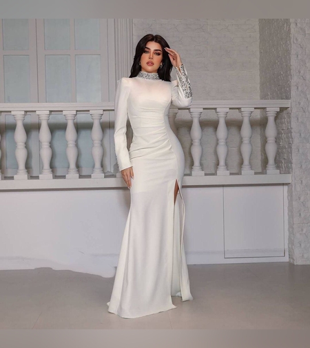 שמלת אבנים השמלה הכי נמכרת באתר בשני צבעים שחור/לבן -