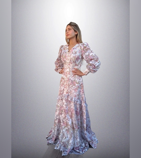 שמלה פרחונית לחג דגם ela