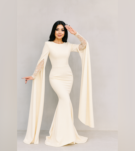 Dubai dress שמנת