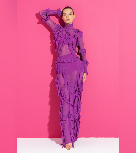 שמלת שיפון mama-סגול