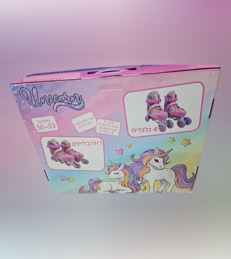 רולר בליידס לילדים + סקטים Unicorn