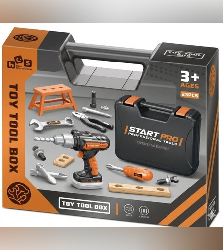 צעצוע מזוודת כלי עבודה + מברגה לילדים מבית Enigma