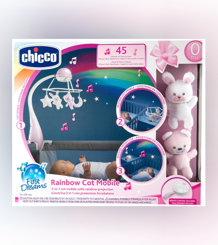 موبايل  Chicco | Mobile Rainbow 3in1 | Pink