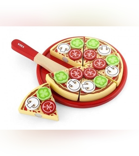 פיצה מעץ עם תוספות