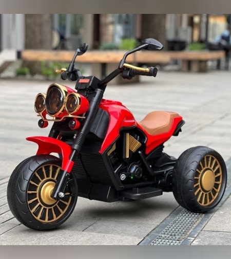 אופנוע 6V גלגלים3 -אדום