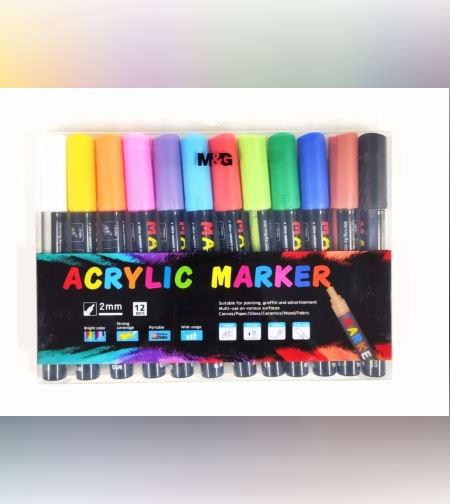 12 טושים אקריליים פוסקה   POSCA  2MM