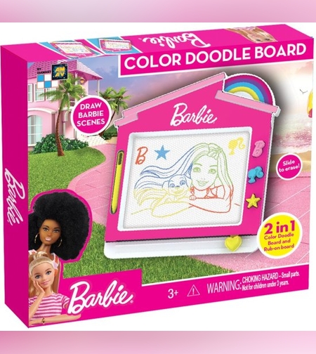 לוח ציור מגנטי רב פעילויות - Barbie  -