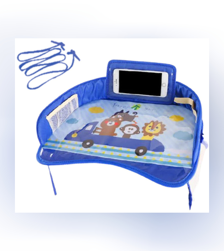 صينية  وحقيبة ألعاب، ومقعد سيارة، وحامل للأيباد أو الكتب