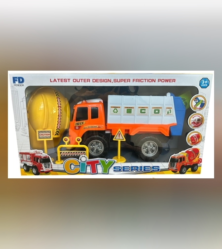 شاحنة قمامة + ملحقات وخوذة