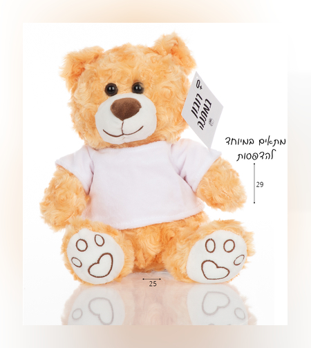 الدب البني قميص أبيض 25 سم