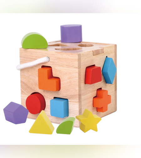 مكعب خشبي مطابق للأشكال