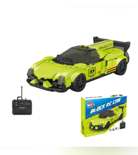 מכונית ספורט להרכבה 178 חלקים עם שלט נטען COME ALIVE BLOCK RC CAR