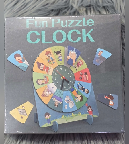 لعبة خشبية - الساعة والأفعال Fun Puzzle Clock