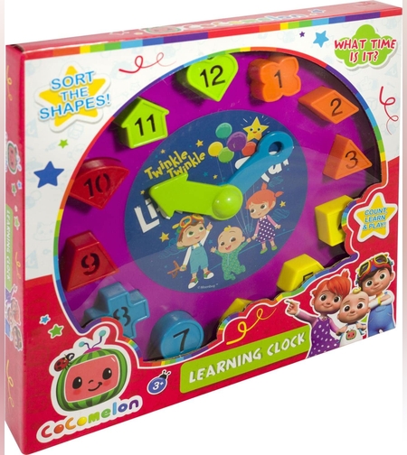 شكل ساعة مطابقة لتعلم الأشكال والأرقام CoComelon -