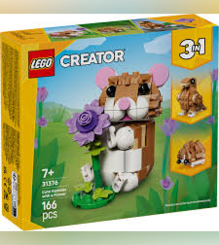לגו Creator 3in1 Lego – אוגר חמוד עם פרח (31376)