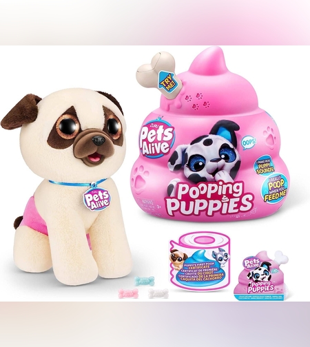 בובת גורי קקי סדרה 1 מבית Zuru Pets Alive - בז'