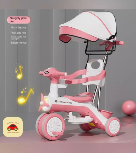 תלת אופן - ורוד - 2IN1