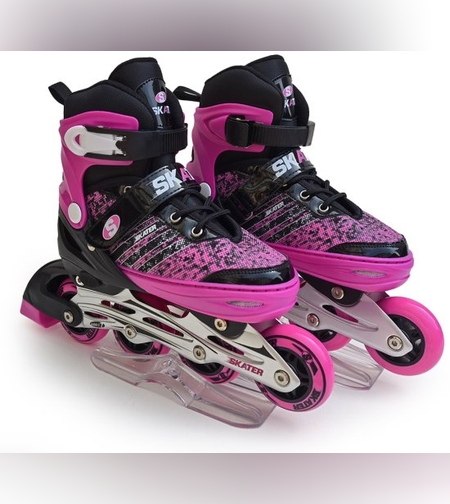 רולר בליידס מידה L מבית Skater - צבע ורוד