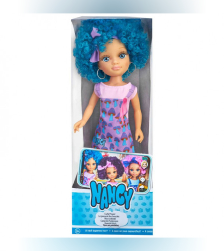 دمية نانسي كيرلي باور فاشن ذات شعر أزرق، دمية 16 بوصة