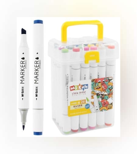 מארז 24 טושים דו צדדי על בסיס מים M&Gamp