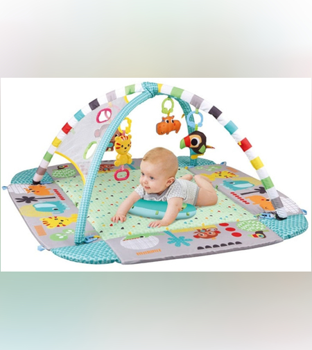 משטח פעילות ואוניברסיטה עם דפנות ניתנות לסגירה + מגוון צעצועים ו 30 כדורי פלסטיק - צבעוני