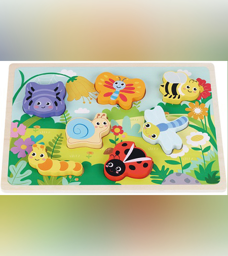 أحجية ثلاثية الأبعاد من 7 قطع من شركة Pit Toys - الحشرات والزواحف