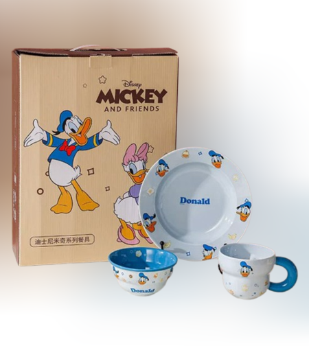 طقم عشاء ديزني إصدار دونالد داك وديزي داك-  بطوط