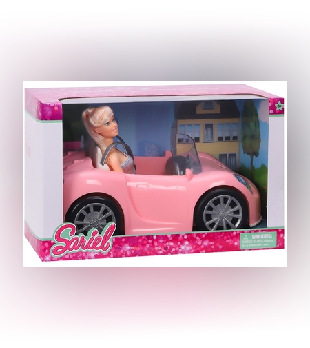 בובה עם מכונית ספורט Roadster Fashion