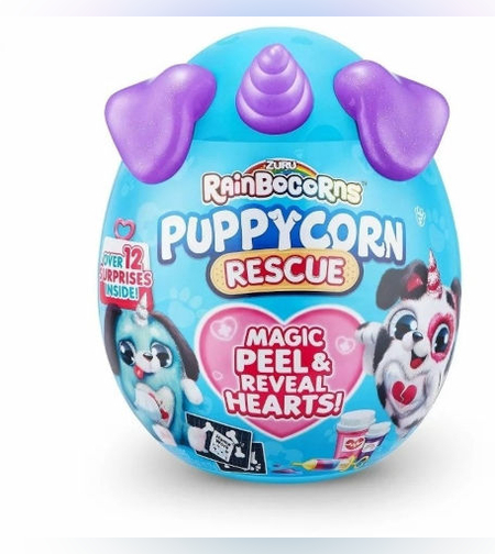 بيضة قوس قزح مع دمية جرو فروي مع 12 إكسسوار ومفاجآت من الموسم الخامس - بنفسجي