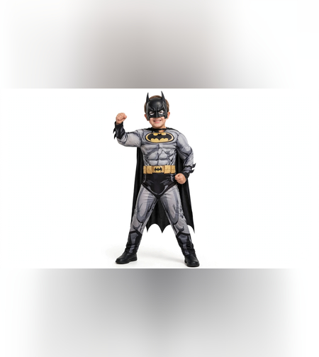 תחפושת באטמן לילדים עם מסכה וגלימה | Batman Bodysuit