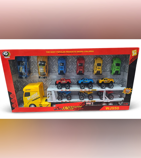 משאית מובילה ענקית + 12 רכבים - Inertia Truck WJ950