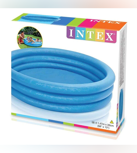 مسبح أزرق للأطفال بثلاث حلقات، 147 × 33 سم، رقم المنتج 58426 INTEX