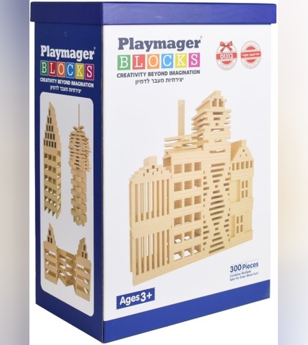 חלקי עץ להרכבה בתלת מימד 300 חלקים Playmager
