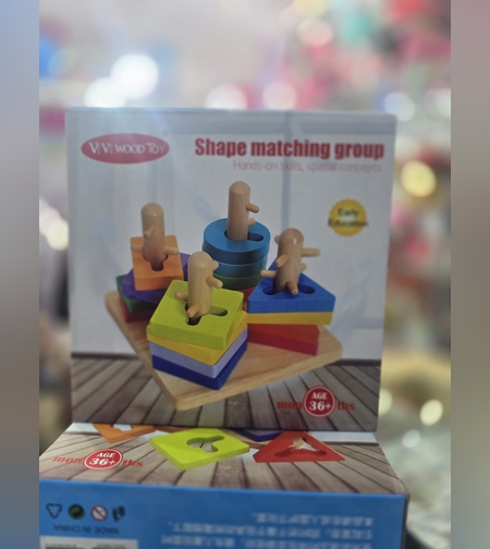 ألعاب خشبية مطابقة أشكال