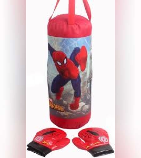 كيس ملاكمة للأطفال 53 سم يتضمن قفازات ملاكمة بتصميم سبايدر مان