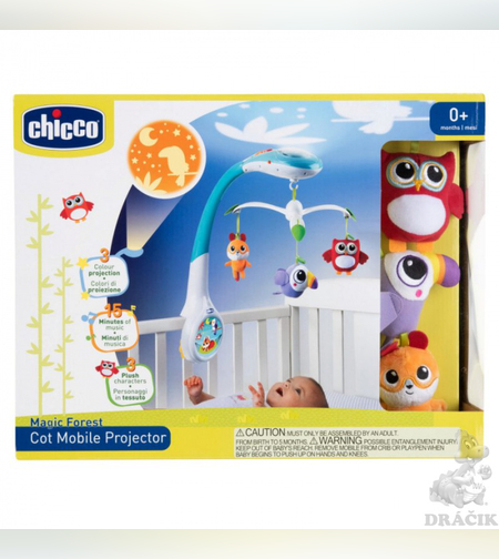 מובייל מוזיקלי היער הקסום עם מקרן Chicco