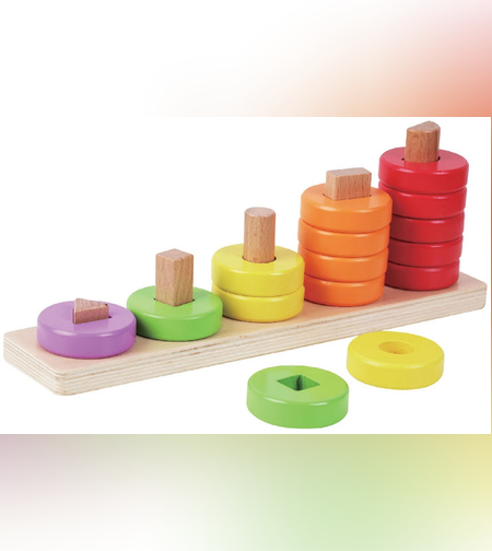 حلقات عد، ألوان وأشكال متطابقة، 16 قطعة